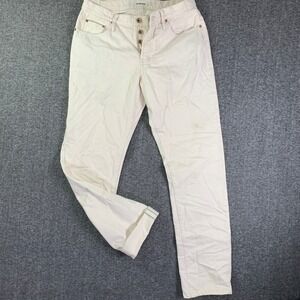 Taylor Stitch Jeans Men 33x33 Democratic Selvage Button Fly Pant Old Money Cream